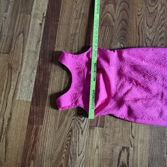 NWOT Talbots Pink Sheath Brocaded Cocktail Dress Scoop Neck Sleeveless - Picture 7 of 9